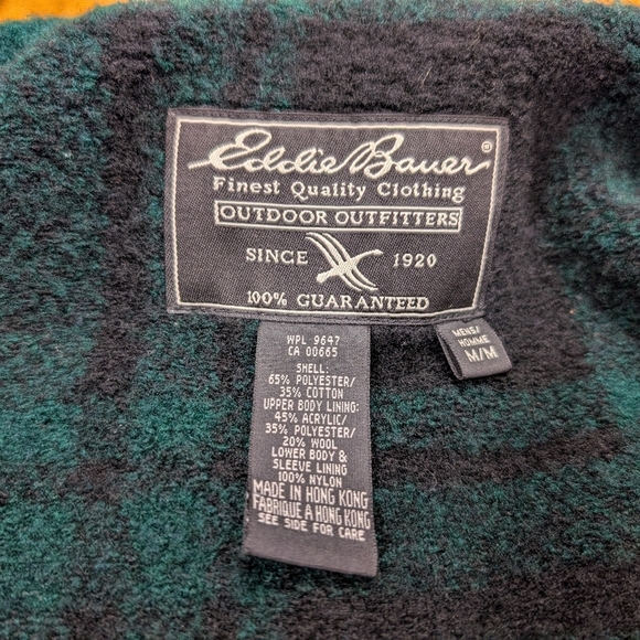 Eddie Bauer Jacket Mens M Yellow Gold Parka Field Barn Weatherproof Wool Lined - Picture 7 of 9